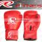 Red leather karate boxing gloves,kicking equipments / Wrist Wrap Boxing Glove/ Sparring Gloves
