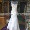 Trumpet / Mermaid Wedding Dress Floral Lace Court Train Off-the-shoulder Crepe Lace bridal gown P098