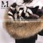 New Design Style Parka With Big Raccoon Fur Collar Colorful Mink Fur Jacket