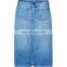 Summer simple design high waisted wholesale long denim skirt