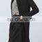 2016 Baiyimo striped texture women long black cardigan sweater