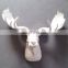 lifesize resin white deer animal head sculpture for home decoration