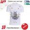 Custom fashion comfortable short sleeve print 95 bamboo 5 spandex blank t shirt