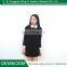 Competitive price OEM Breathable lapel Long Sleeve pure black dress