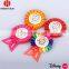 Factory handmade 100% polyester award ribbon rosette for celebration