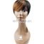 Cheap Short Old Fashion ombre colored T1b-30 100% Indian Women Human Hair WigS