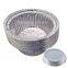 Aluminum Disposable Pans Round With Aluminum Foil Lids (100 Pack), Round Foil Pans for Takeouts and Catering, Aluminum Pans Used Warming Appetizers, Baking Small Goodies-230 ML