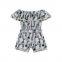 Girl Flamingo Lace Off Shoulder Jumpsuit Kids Boutique Clothing Cute Baby Clothes