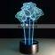 Hot Selling Acrylic 3d Nigh Light Roses USB Touch lamp Led Desk lamp Valentines Wedding Decoration