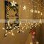 LED Star Curtain Lights Decor in the Room 2.5x1M Decorative Window Christmas Holiday Party lighting