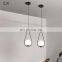 Transparent glass chandelier E27 lamp with metal+glass for home decorating