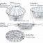 Hot Sale Beatiful Wire Mesh Chef Basket For Fruit