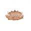 New Factory Custom luxury electroplate rose gold leaf shape ceramic dish plates