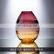 Wholesaler Handmade High Quality Glass Vase Pink Yellow Color Fade Flower Decorative Clear Home Decoration