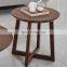 Nordic living room solid wood coffee table round simple mobile balcony leisure small round table