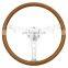 Universal car wooden steering wheel, 380mm steering wheel retro wood flat , vintage steering wheels for sale