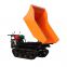 Tracked mini dumper with lift container