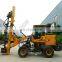 Wheel mounted loader spiral drilling machine 3m depth for pile installation