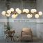 Nordic Minimalist Living Room Bedroom White Romantic Iron Glass Ball Chandeliers Pendant Lamp