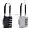 Amazon hot seller 4 digit Zinc Alloy long shackle password combination locks luggages door safety pad lock