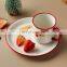 Hot Sale Stack Cups Cute Moose Mug Elf Cup Christmas Plates Set Taza Plegable Teller Ceramic Cup And Saucer For Christmas Gifts