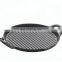 OEM pre-seasoned enameled cast iron pizza pan with round thread