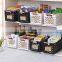 Whosale  Plastic Storage Basket Household Black Basket organization with Handles for Home Office Closet