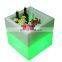 Champagne led Wine Ice Beer bucket/rechargeable plastic led light up ice bottle bucket champagne wine coolers speaker