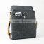 Gray Wool Felt Messenger Bag Felt Shoulder Bag With Retro Leather Straps