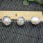 LFD-005B ~ DIY 16MM Druzy Round Shape Pearl Pave Rhinestone Crystal Spacer Beads Jewelry Making