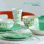 4 color decal printing bamboo fiber eco dinner set