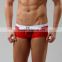 2015 Transparent Mesh Underwear Stripe Style Sexy Plus Size Stripe Style Boxer For Men Low waist Underwear
