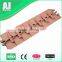 Straight running friction pad slat top chain