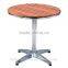 Outdoor square wood top dining table