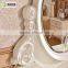 Luxury Antique European French Baroque Style Ivory White Hand Carved Wooden MDF Vanity Dressing Table Set