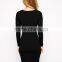 Spring/Autumn Ladies Black Long Sleeve Knitted Small Short Casual Dress