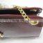 Private label shiny PU leather ladies shoulder handbag