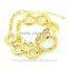 Fashionable jewelry cheap price stainless steel gold plated locket bracelet