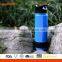 2016 new design colorful power coating vacuum water bottle with handle lid