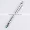Promotional 2 in 1 colorful inside touch screen pen silver metal ball pen