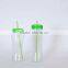 2016 High Quality BPA free Tritan plastic material drinking water bottle with straw