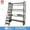 Factory Metal Library Furniture Book Shelf Ladder 4 Tier