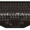 IP65 all-in-one industrial membrane keyboard with back light