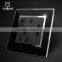 New Arrival Luxury Wallpad Black Waterproof Acrylic Glass 110~250V Electrical 3 2 Pin Austrilia Wall Socket 220V