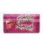 Fashion trendy pretty women rose red leather zipper clutch wallets with card slots