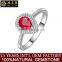 factory wholesale newest style fashion jewellery 18k gold inlay precious gemstone ntrual no burning red ruby ring jewelry gold