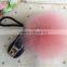 Wholesale cheap colorful fox fur pom keychain