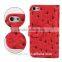 Fake Ostrich paint leather cell phone back cover case bag card holder for Iphone 5G 5S