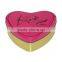 Customized heart shape candy tin gift tin boxes, made of tinplate