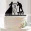Personalized Mr and Mrs Wedding Silhouette Cake Topper Custom Last Name Topper